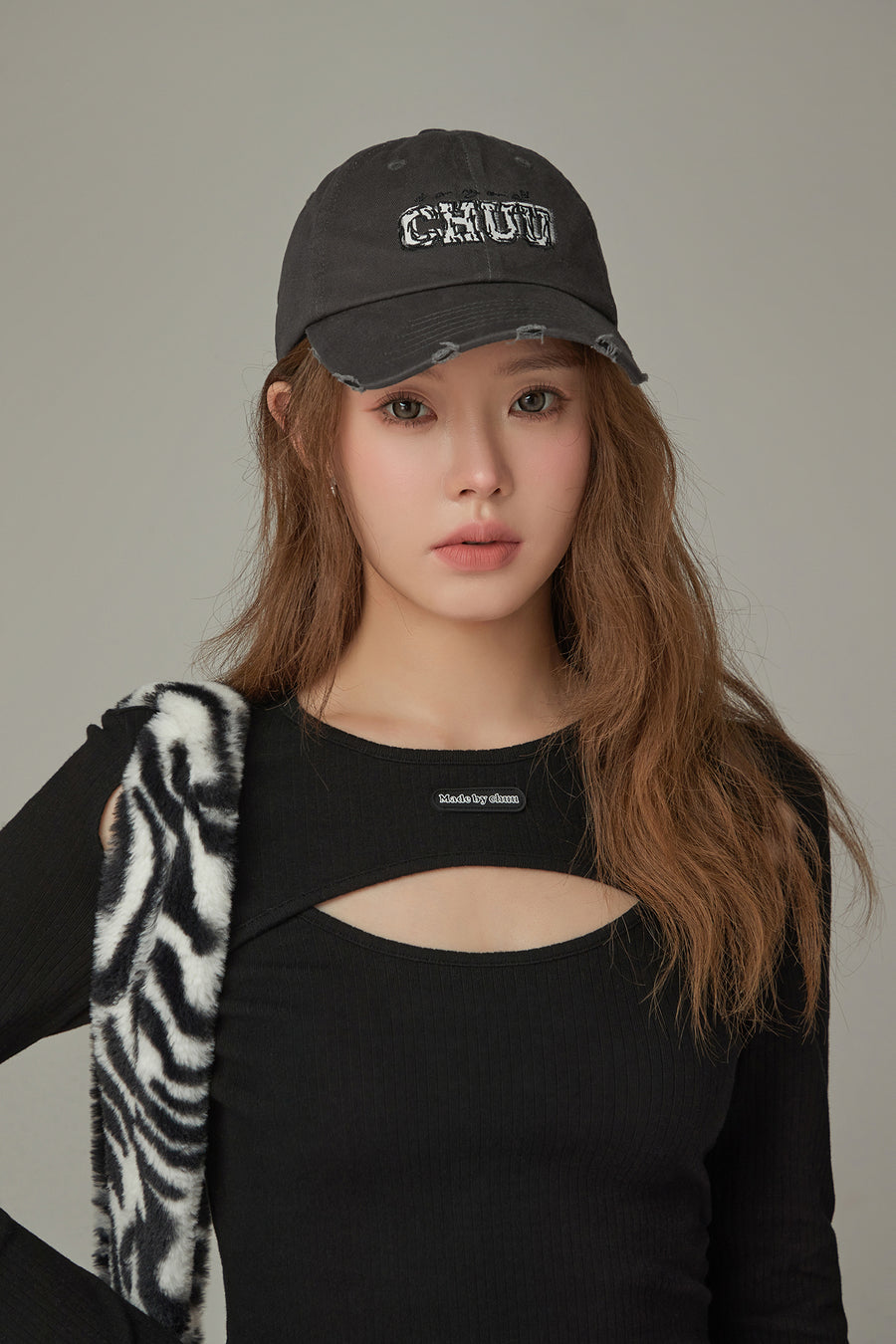 CHUU Embroidered Lettering Baseball Cap