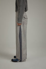 Two Toned Line Wide Pants