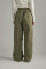 Simple Basic Banded Wide Pants