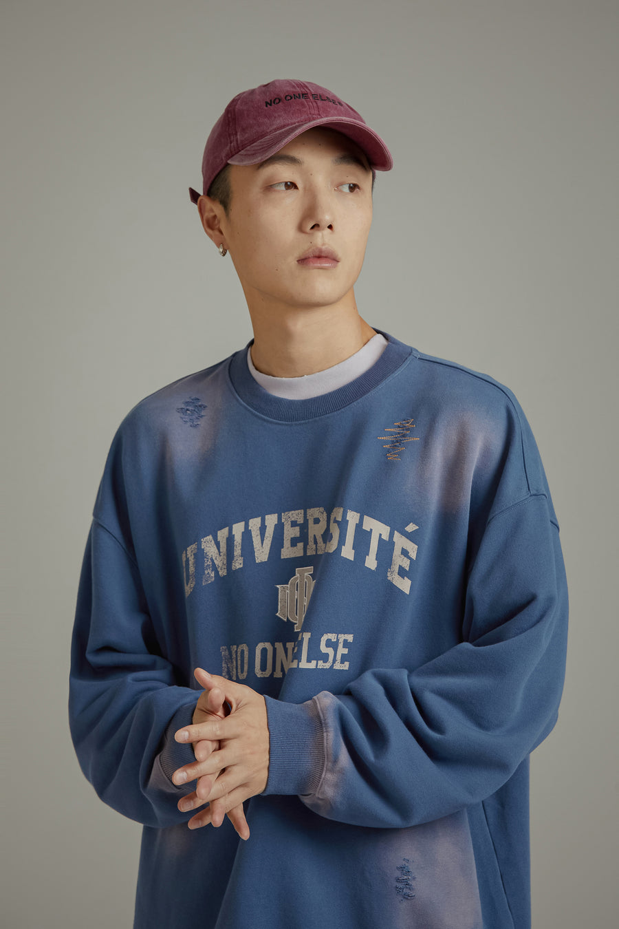 CHUU University Logo Lettering Sweatshirt