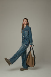 Pocket Denim Jumpsuit