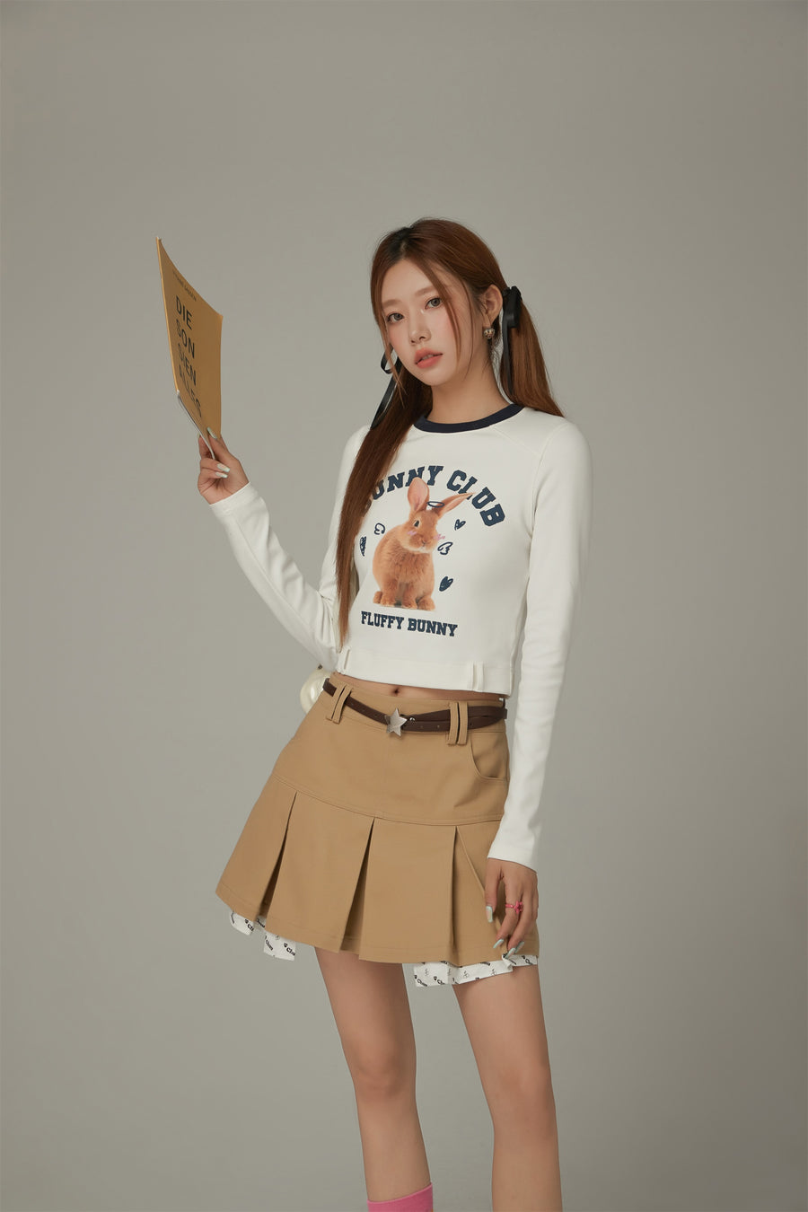 CHUU Bunny Club Crop T-Shirt