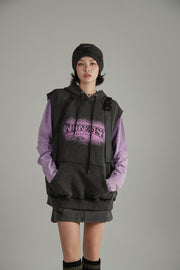 Logo Loose Fit Hooded Vest