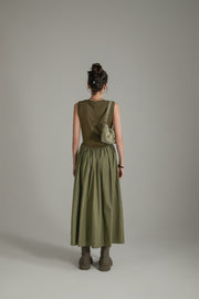 Sleeveless Cargo Pockets Dress