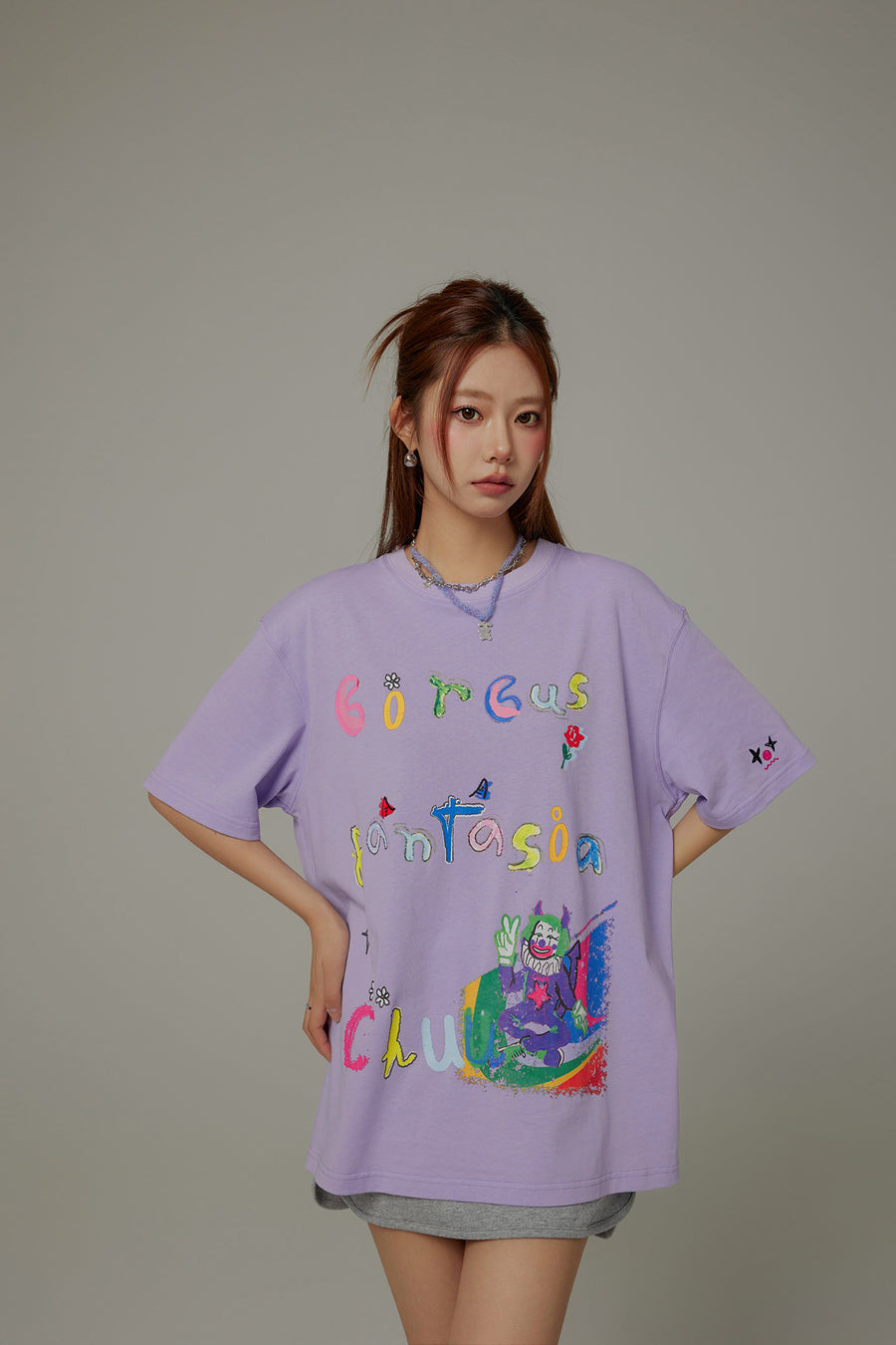 CHUU Circus Fantasia Clown Character Colorful Boxy T-Shirt