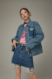 Logo Denim Loose Fit Jacket