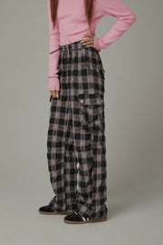 Color Pocket Check Pants