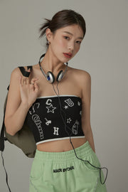 Chuu Colored Printed Tube Top