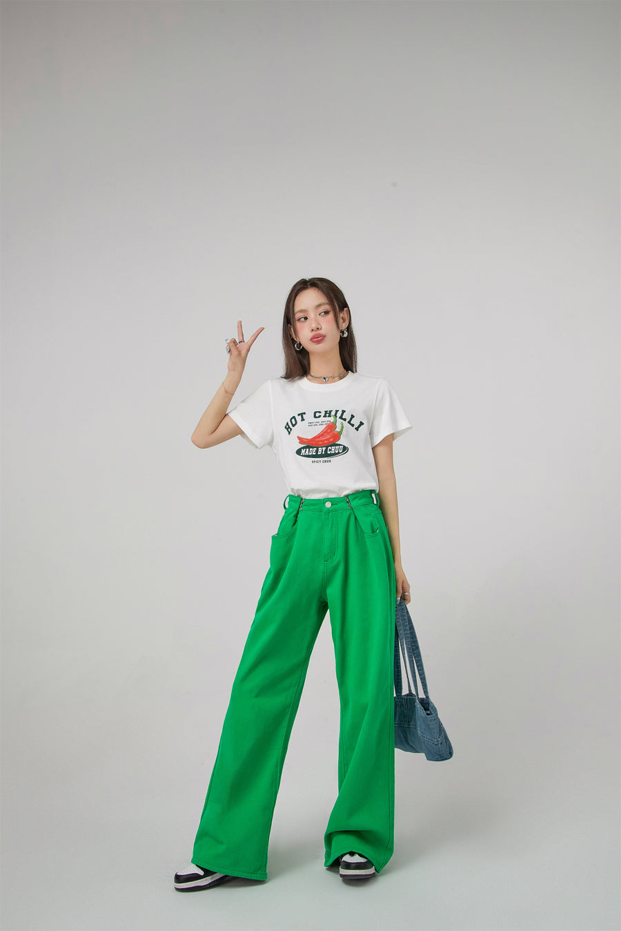 CHUU Summer Adjustable High Waist Wide Leg Pants