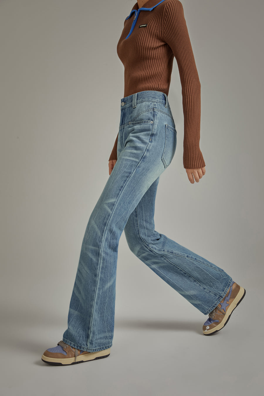 CHUU Semi Bootcut Denim Pants