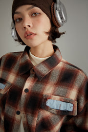 Distressed Checked Boxy Shirt