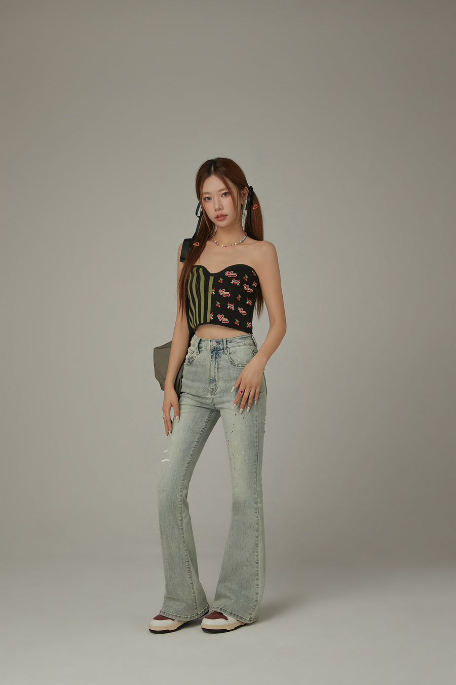 CHUU Color Semi Bootcut Jeans