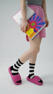 Logo Basic Striped High Socks