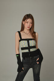 Color Fuzzy Sleeveless Top