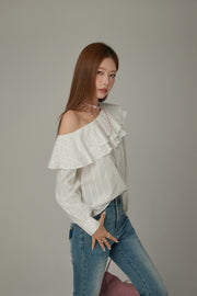 Frill Big Collar Blouse