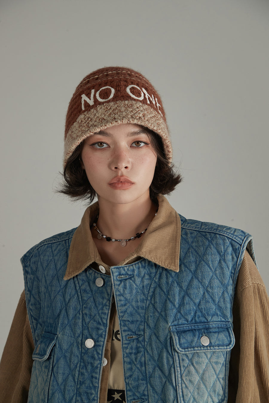 CHUU Lettering Embroidery Beanie