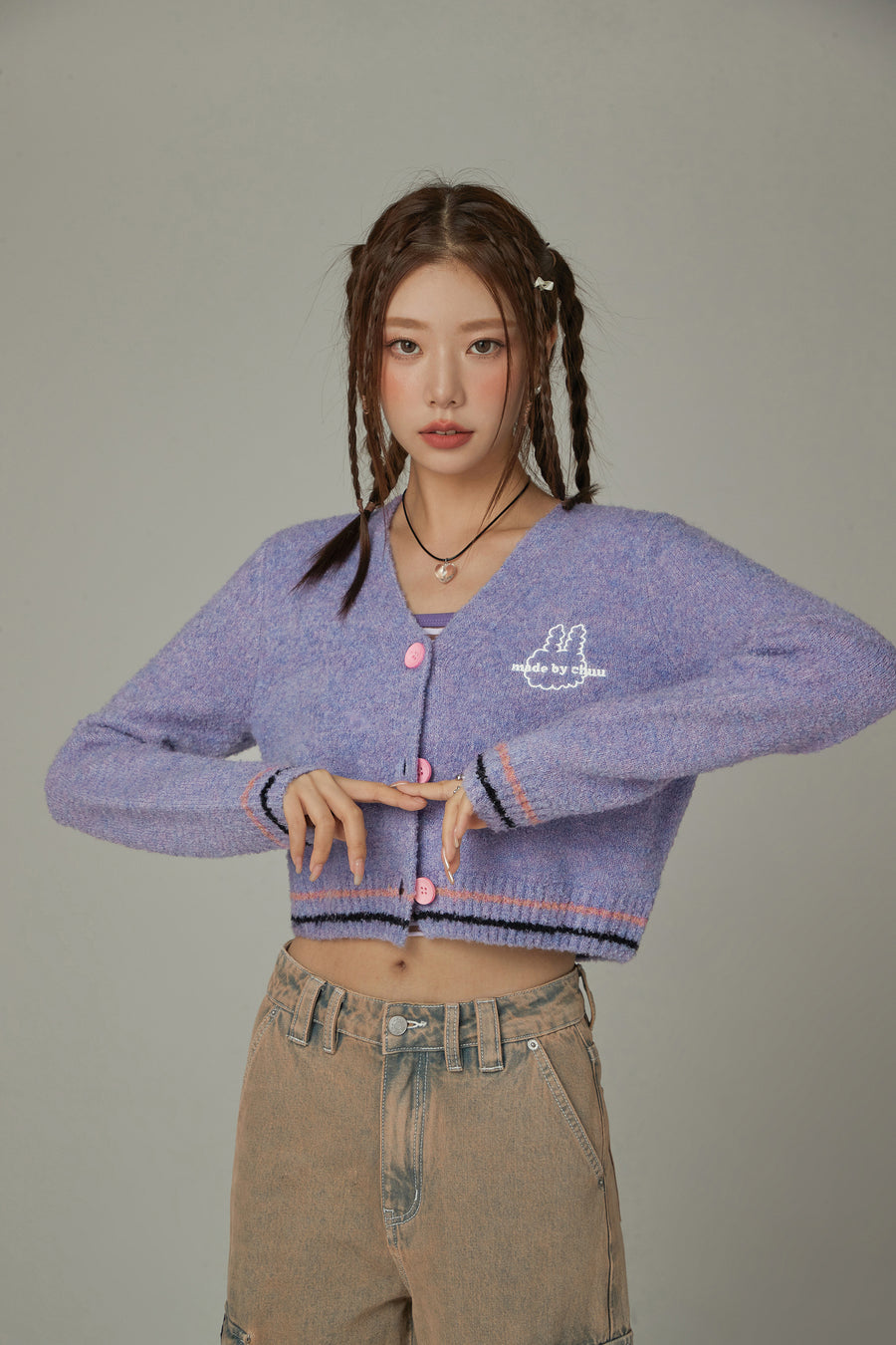 CHUU Color V-Neck Knit Cardigan