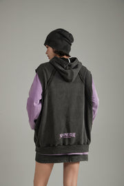 Logo Loose Fit Hooded Vest