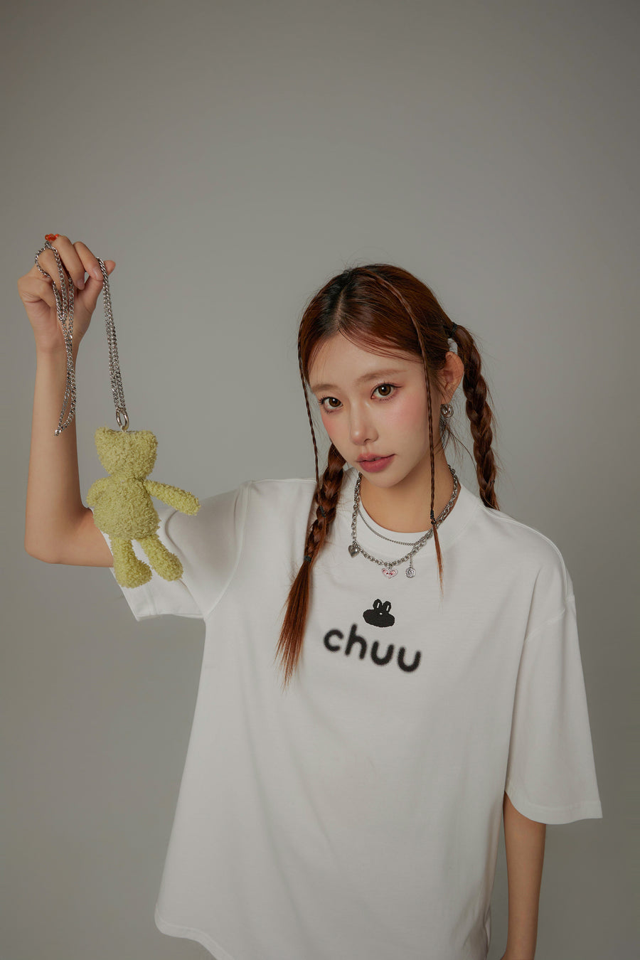 CHUU Chuu Lettering Basic Loose-Fitting T-Shirt