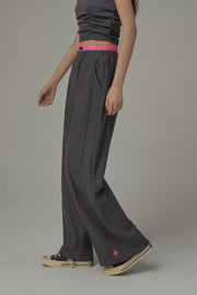 Wide Double Banding Loose Fit Pants