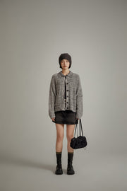 Oversized Knit Button Cardigan