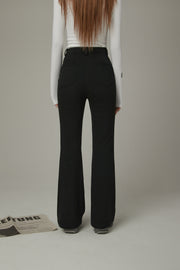 Logo Basic Semi Bootcut Pants