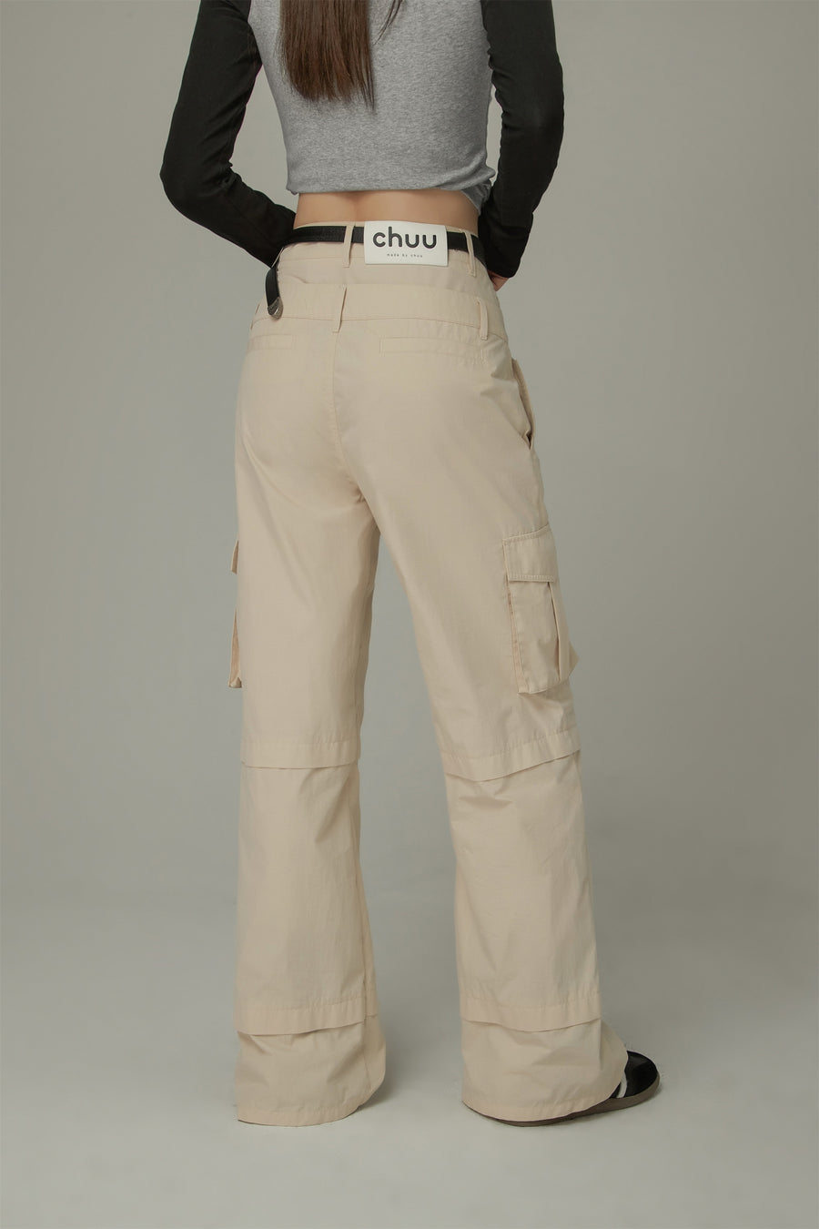 CHUU Cargo Wide High Waist Pocket Loose Casual Pants