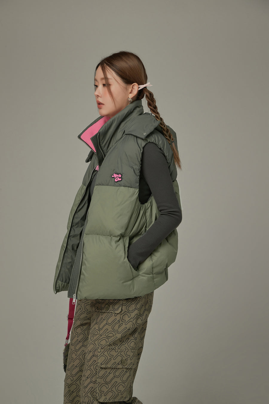 CHUU Color Matching Padded Vest