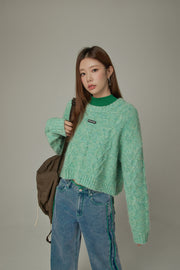 Twisted Loose Fit Knit Sweater