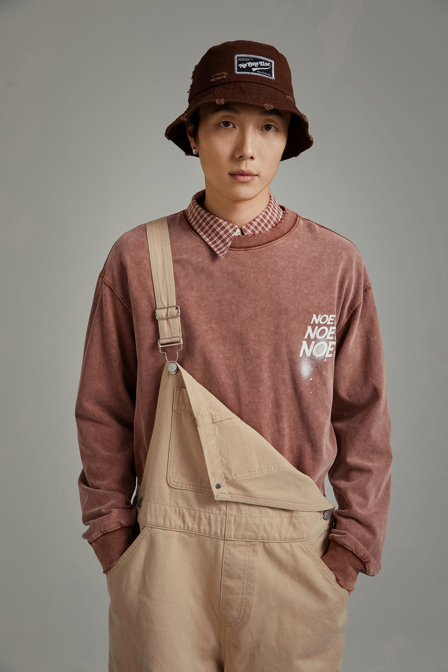 CHUU Simple Cargo Overall Pants