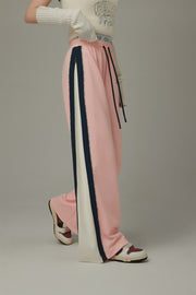 Heart Embroidered Wide Pants