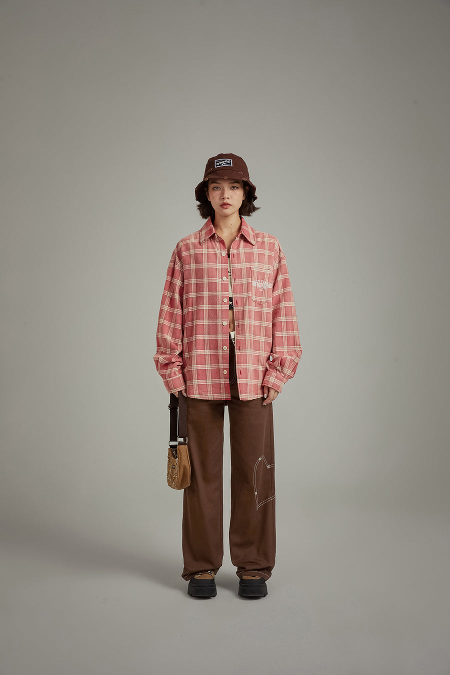 CHUU Check Loose Fit Shirt