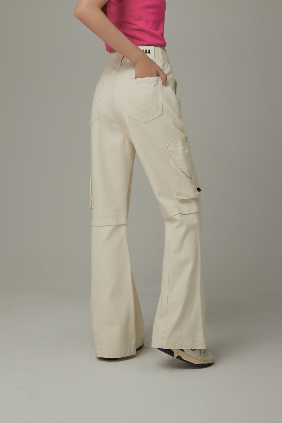 CHUU Bootcut Cargo Pocket Pants