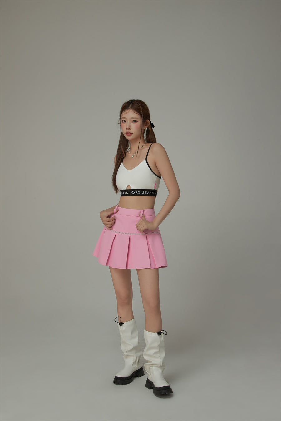 CHUU Color Matching Sleeveless Sports Bra Top