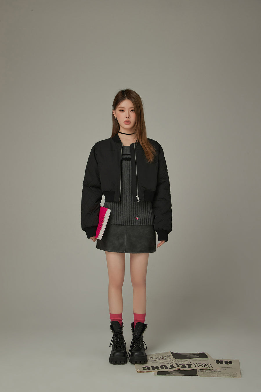 CHUU Loose Fit Varsity Qualited Sleeve Jacket