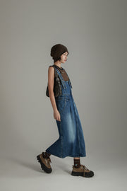 Denim Overalls Long Dress