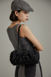 Shirring String Shoulder Bag