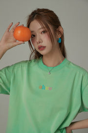 Rainbow Chuu Logo Gradient Raglan T-Shirt