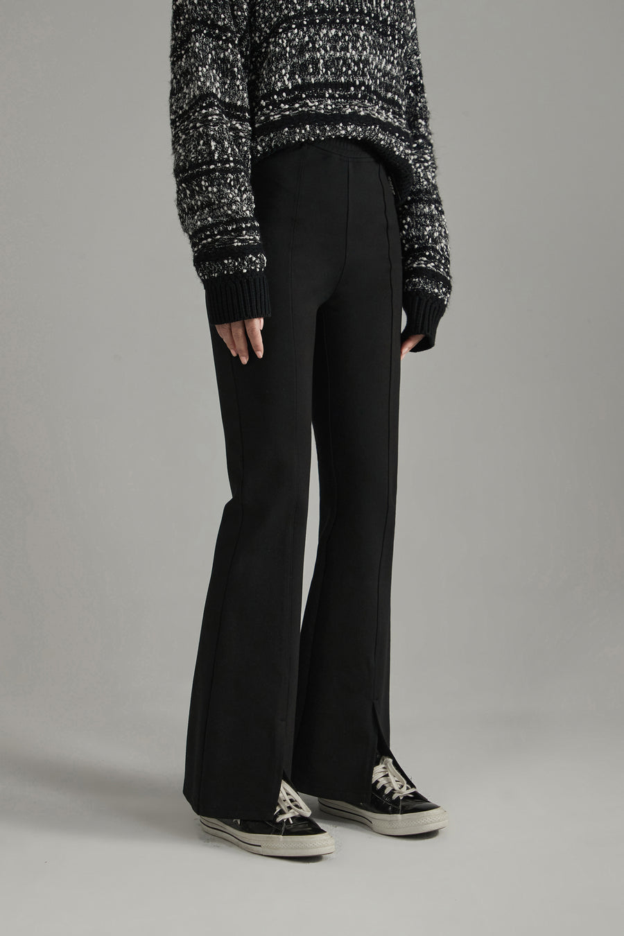 CHUU Slit Lined Bootcut Pants