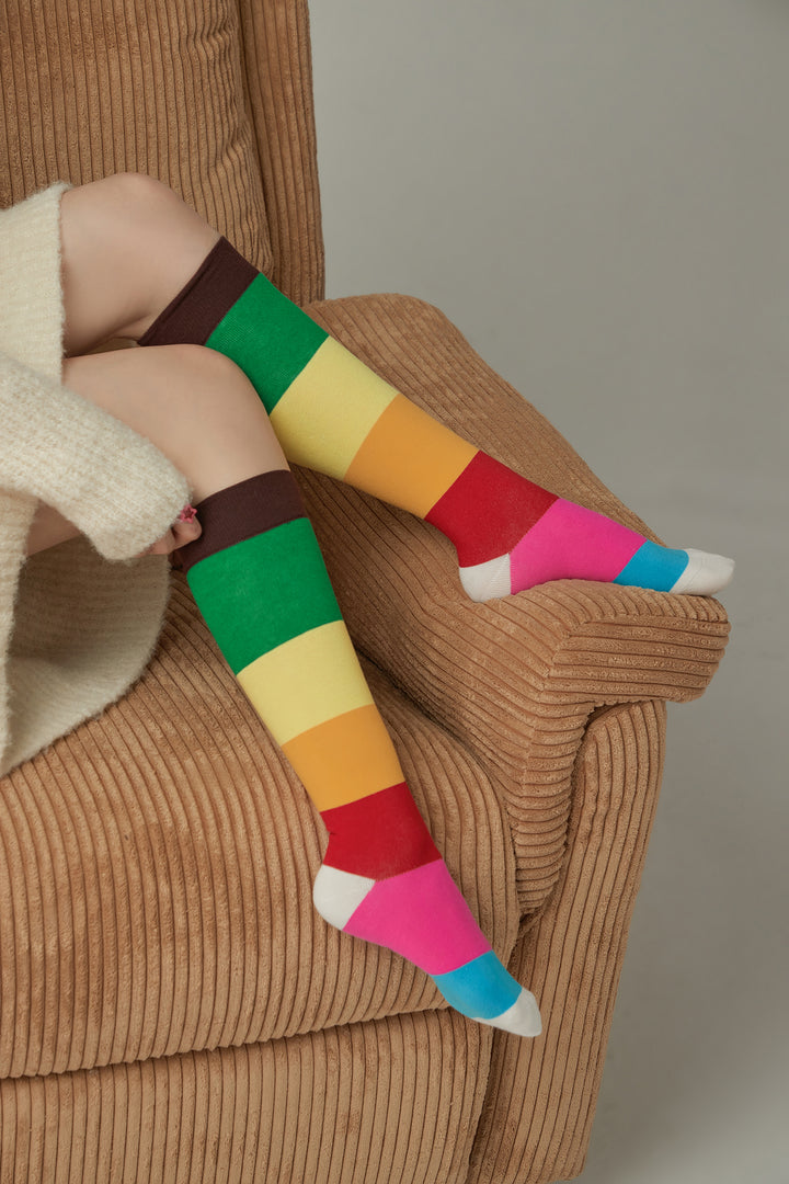 Rainbow Knee Socks