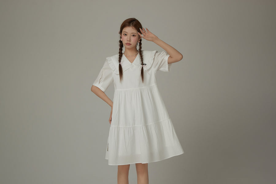 CHUU Baby Doll Frilly Collar Dress