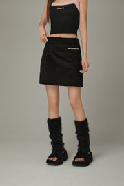 Lined Corduroy Mini Skirt