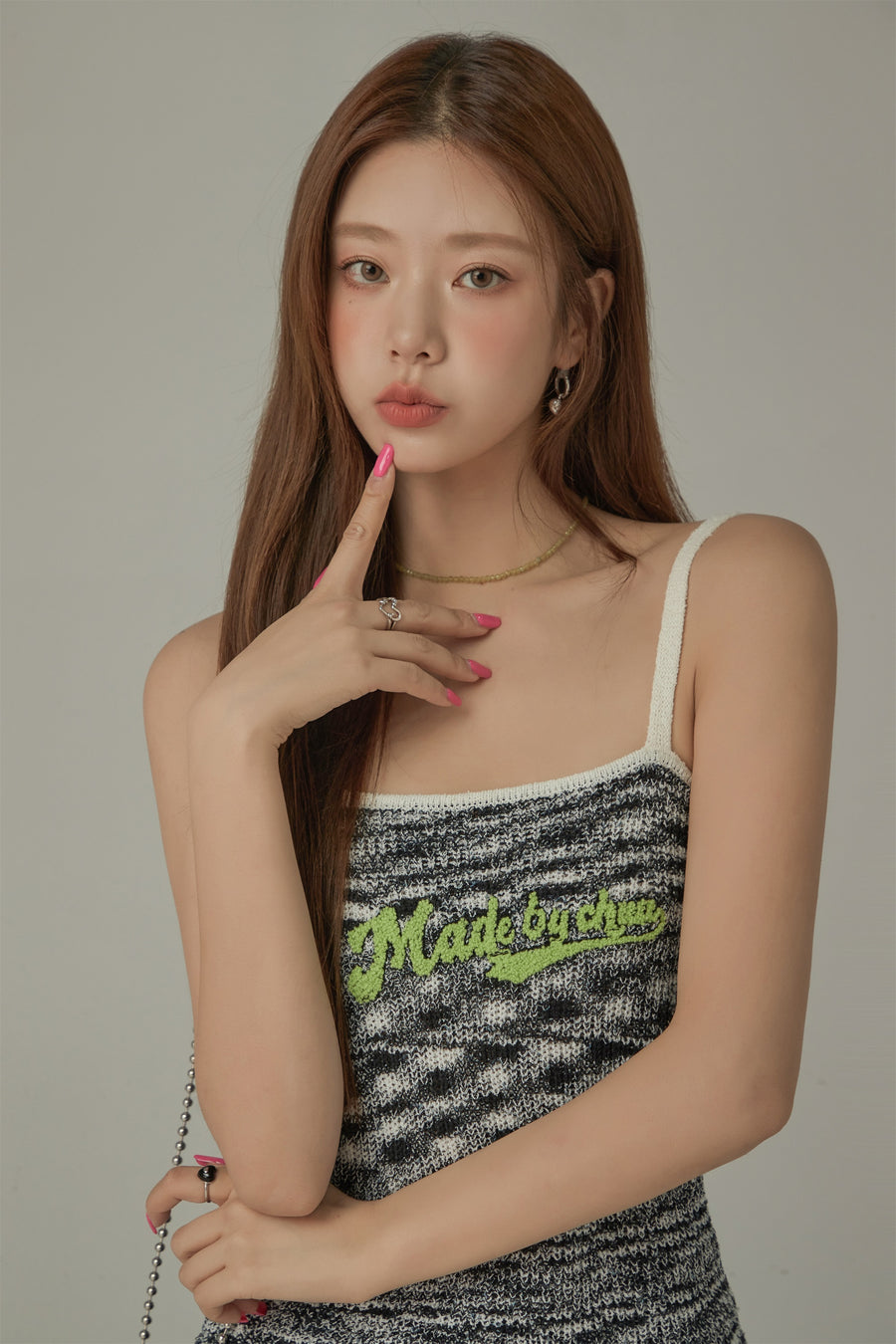 CHUU Logo Knit Sleeveless Top