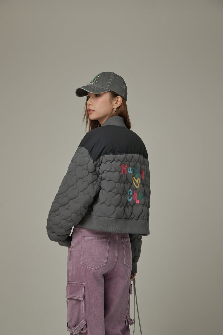 CHUU Heart Quilted Padded Jacket