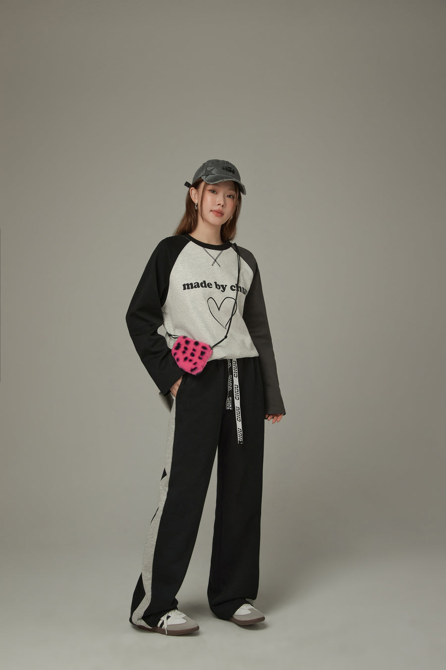 CHUU Color Combination Wide Sporty Pants