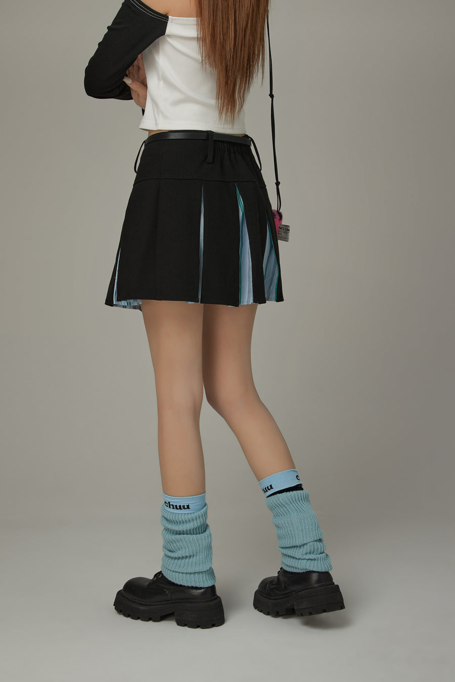 CHUU Color Scheme Pleated Skirt