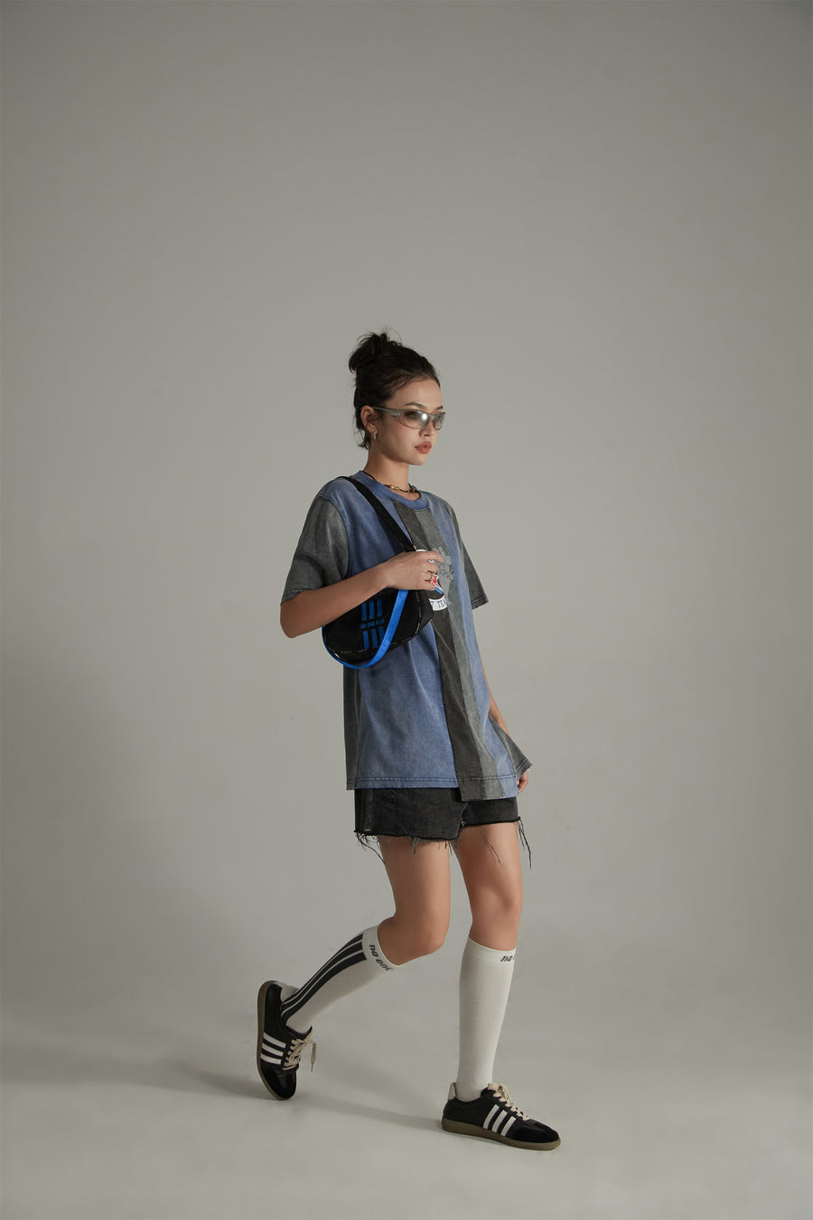 CHUU Vintage Stitched Centers Short Sleeve T-Shirt