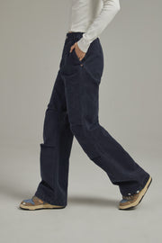 Casual Elastic Waist Wide Pants