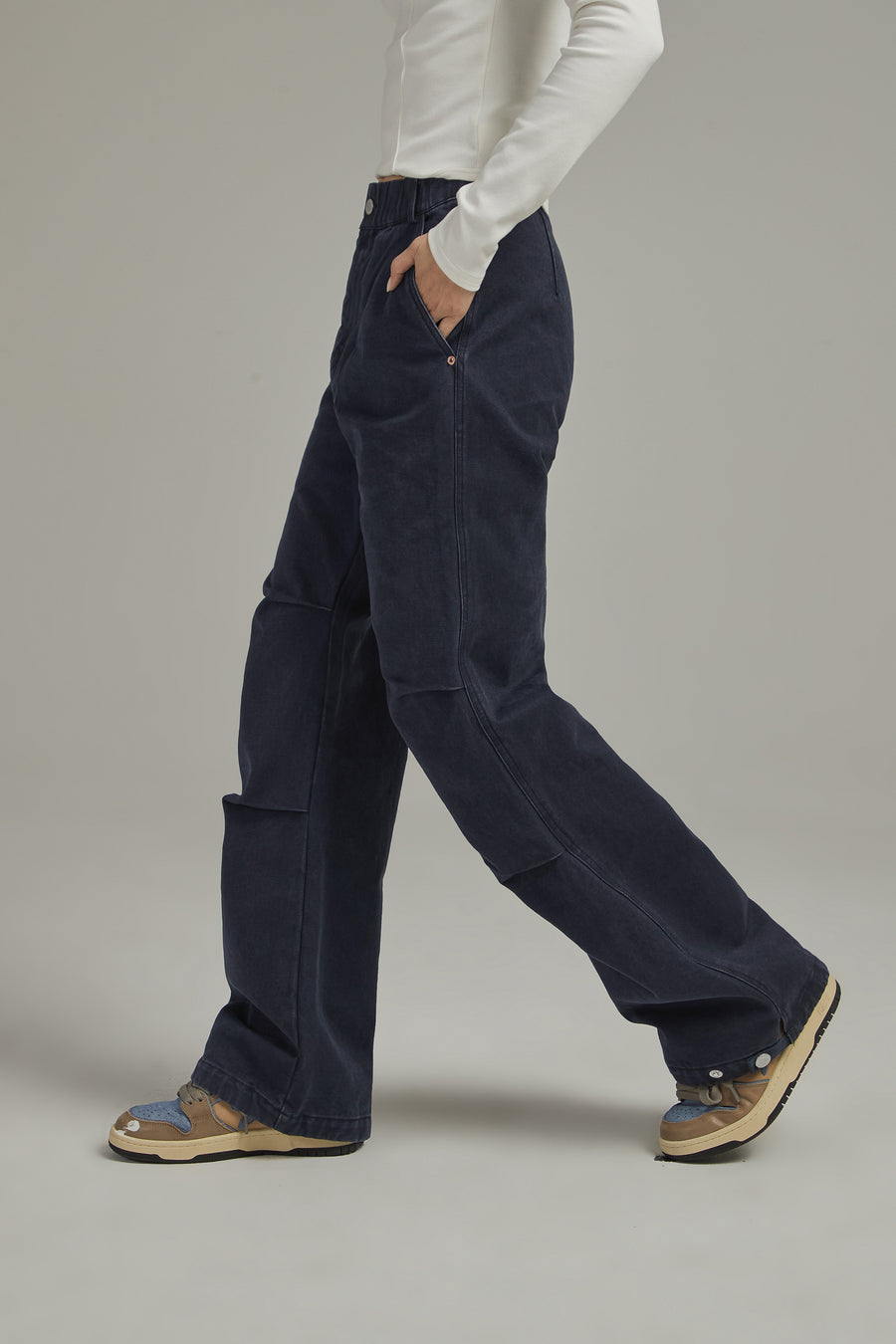 CHUU Casual Elastic Waist Wide Pants