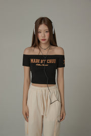 Made By Chuu Off-The-Shoulder Slim T-Shirt